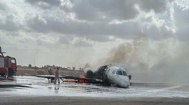 İstanbul’dan kalkan özel uçak Libya’da düştü