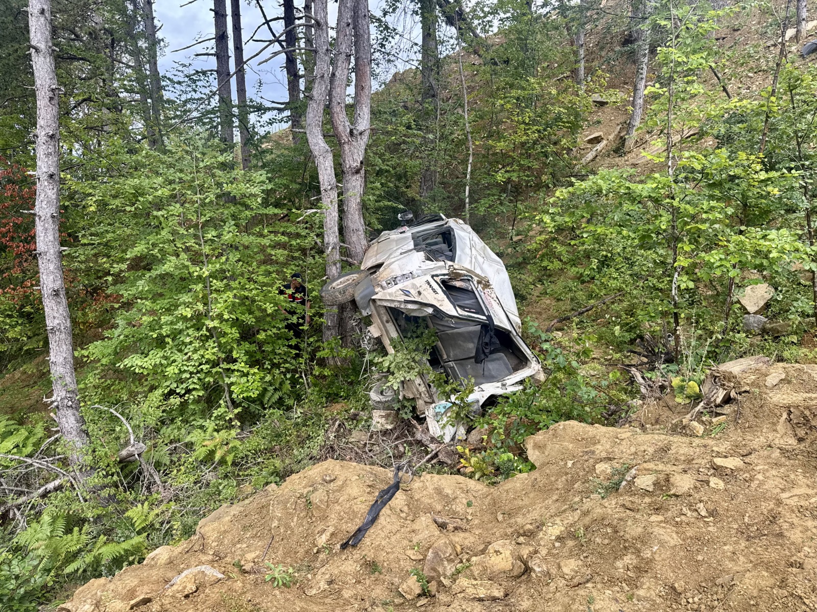 Kastamonu’da işçileri taşıyan minibüs devrildi: 1 ölü 4 yaralı