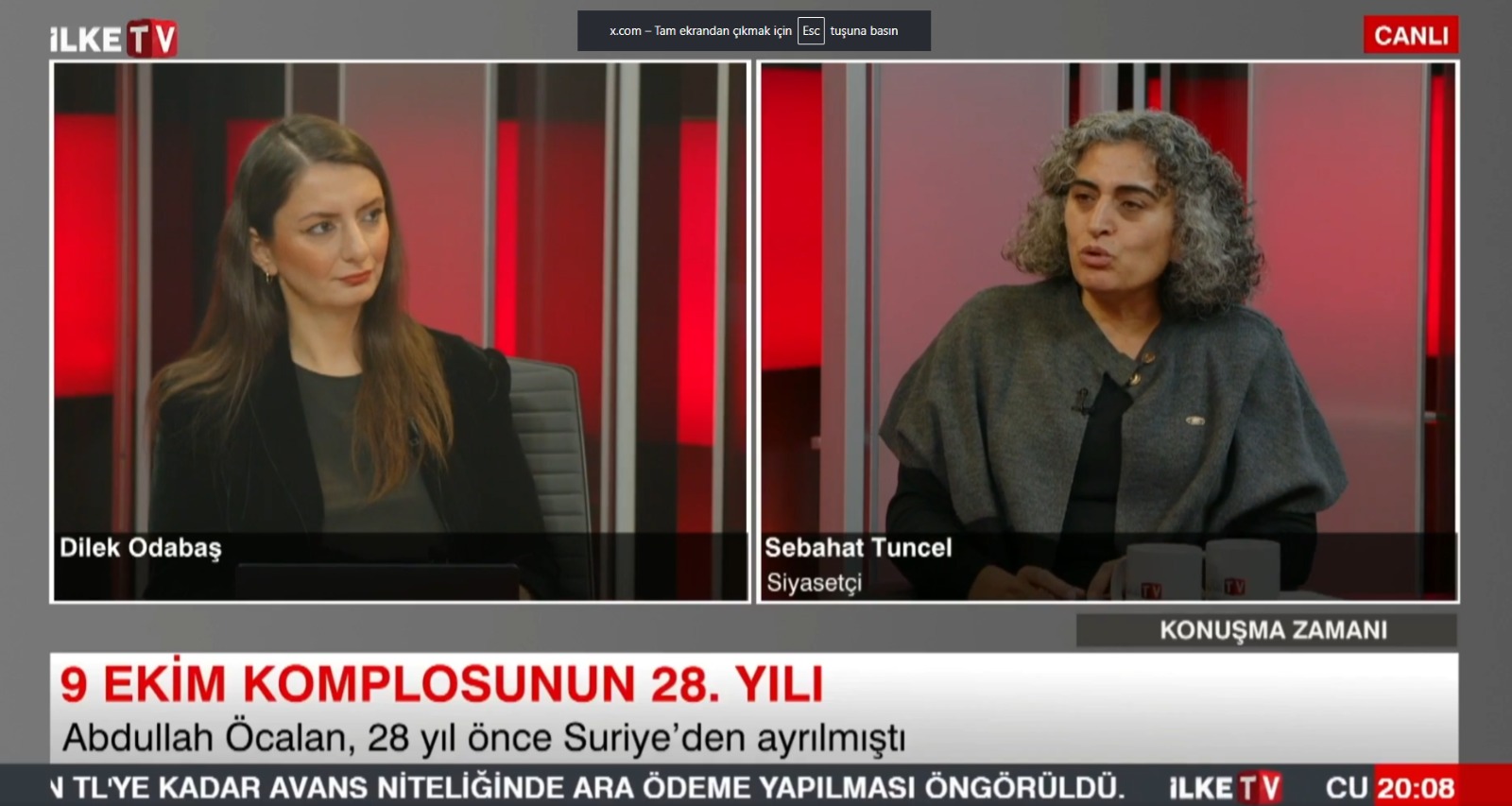Sebahat Tuncel İlke TV’de: ‘Kürt sorununun çözümü aynı zamanda demokrasiyi zorunlu kılar’