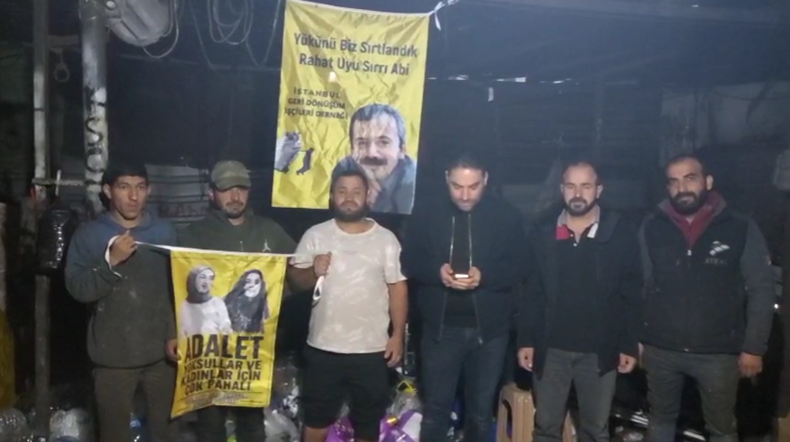 Geri dönüşüm işçilerinden Soma madencileri için karanlıkta açıklama: ‘Unutturmayacağız’