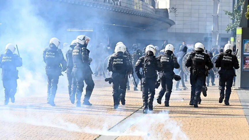 Belçika’daki protestolarda gözaltı sayısı 195’e çıktı