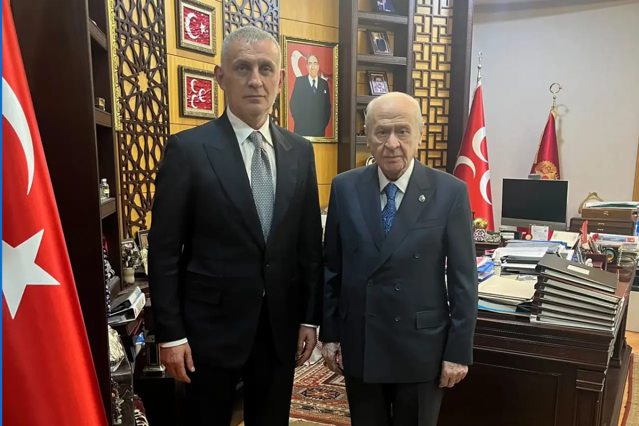 TFF Başkanı Hacıosmanoğlu, Bahçeli’yi ziyaret etti